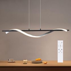 Pendelleuchte led Hängelampe Esstisch - 22W Hängeleuchte Dimmbar Modern Design Pendellampe mit Fernbedienung Esstischlampe 150CM Höhenverstellbar für