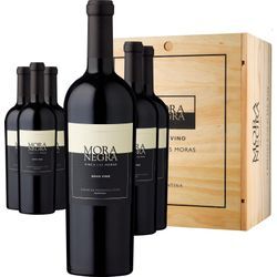 3+3-PAKET Finca Las Moras Mora Negra 2020 – in der Holzkiste