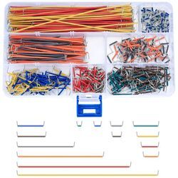 Keyoung - 560 Stück Jumper Wire Set, Breadboard Jumper Cable Bridges, Breadboard Jumper Wire Male to Male sortiert mit Plastikbox für Steckbrett