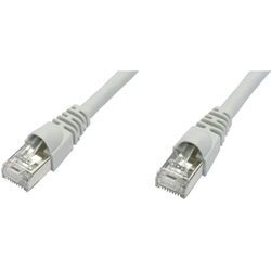 Telegärtner 100008981 RJ45 Netzwerkkabel, Patchkabel CAT 6a S/FTP 10.00 m Grau Flammwidrig, mit Rast