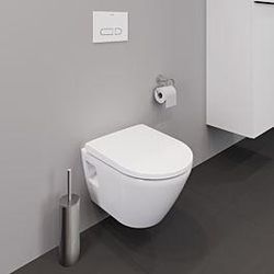 Duravit D-Neo Wand-Tiefspül-WC-Set 45870900A1 mit WC-Sitz, rimless, weiß