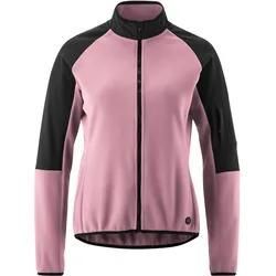 Radtrikot GONSO "Adventure Jersey Fleece W", Damen, Gr. 38, rosa (babyrosa), 100% Polyester (Recycelt), hoch geschlossener Ausschnitt, Langarm, Trikots, Damen Fahrradtrikot langarm, weiches Fleece-Material, Full-Zip Trikot