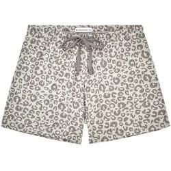 TOM TAILOR Damen Pyjama Shorts mit Animalprint, grau, Animalprint, Gr. S/36