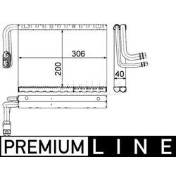 MAHLE Verdampfer, Klimaanlage BEHR HELLA SERVICE *** PREMIUM LINE für MERCEDES-BENZ A2048300258 2048300258 AE 92 000P