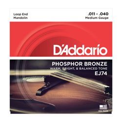 D'Addario EJ74 11-40 Mandolinen Saiten Phosphor Bronze Loop End