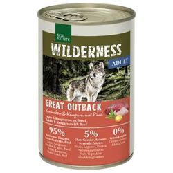 REAL NATURE WILDERNESS Nassfutter für Hunde Adult Great Outback Kaninchen, Känguru & Rind 12x400 g