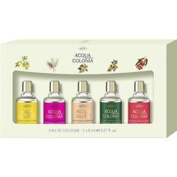 4711 Acqua Colonia Angebote Geschenksets Miniaturenset Starfruit & White Flowers 8 ml + Blood Orange & Basil 8 ml + Lychee & White Mint 8 ml + Pink Pepper & Grapefruit 8 ml + White Peach & Coriander 8 ml