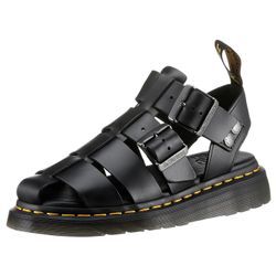 Sandale DR. MARTENS "Garin", Damen, Gr. 43, schwarz, Leder, klassisch, Schuhe, Sommerschuh, Sandalette, Riemchensandale, mit Anziehlasche