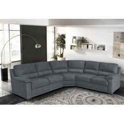 Ecksofa EGOITALIANO "Doris, modernes Designerecksofa in hochwertigen Microfaserqualitäten", grau (charcoal), B:266cm H:90cm T:246cm, Luxus-Mikrofaser BLUSH (100% Polyester) ist ein innovatives Mikrofasergewebe mit wasser- und fleckenabweisenden Eigenschaften. Sie verhindert das Eindringen von Flüssigkeiten und Ölen in das Textilgewebe. Mit einer neutralen Seifenlösung können Flecken von Kaffee, Te