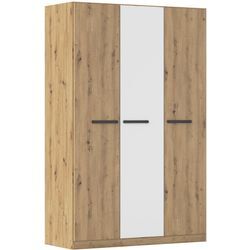 Drehtürenschrank RAUCH "Kleiderschrank Schrank Garderobe Garderobenschrank Stauraumwunder MODI", weiß (eiche artisan, weiß), B:136cm H:210cm T:54cm, Holzwerkstoff, Schränke, inkl. Stoff-Organizer mit 6 Fächern optionaler Spiegel MADE IN GERMANY