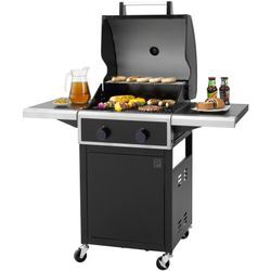 Gasgrill TEPRO "Keansburg 2", grau (schwarz, edelstahlfarben), B:118cm H:114,6cm T:59,2cm, Grills, BxTxH: 118x59,2x114,6 cm