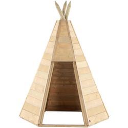 Spielzelt PLUM "Holz Tipi Hideaway 170" Spielzelte beige (natur) Kinder BxTxH: 142x142x194 cm