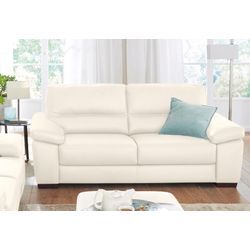 2-Sitzer CALIA ITALIA "Gaia, hochwertiges Ledersofa mit erstklassigem Sitzkomfort", beige (bianco latte), B:177cm H:92cm T:97cm, Leder SORRENTO - 100% Leder, Leder BULL - 100% Leder, Sofas, edles Design, in zwei hochwertigen Lederqualitäten