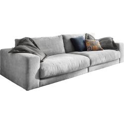 Big-Sofa PLACES OF STYLE "Enisa, legere Polsterung B/T/H: 290/127/85 cm", grau (hellgrau), B:290cm H:85cm T:127cm, Cord (88% Polyester / 12% Polyacryl), Sofas, Zeitloses und stylisches Loungemöbel, in Fein- und Breitcord