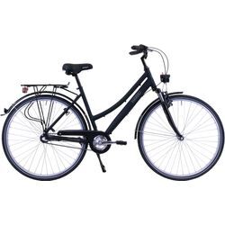 Cityrad HAWK BIKES "Citytrek Lady Premium" Gr. 48, schwarz, Fahrräder, 48cm, 28 Zoll (71,12cm) für Damen und Herren