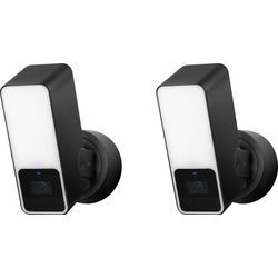 EVE Überwachungskamera "Outdoor Cam (HomeKit) 2er Pack", schwarz (schwarz, weiß), B:17cm H:6,5cm T:7,6cm, Überwachungskameras