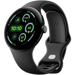 Smartwatch GOOGLE "Pixel Watch 3 45mm LTE", schwarz (obsidian), Smartwatches, 4G (LTE)-3G (UMTS)