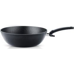 Wok FISSLER "Adamant Wok 30cm", schwarz, B:31cm H:12,5cm L:50cm Ø:30cm, Pfannen, cookstar Allherdboden; adamant Antihaftversiegelung