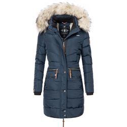 Steppmantel NAVAHOO "Paula" Gr. M (38), blau Damen Mäntel stylischer Winter Parka m. edlem Fellimitat