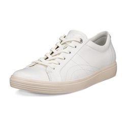 Sneaker ECCO "CLASSIC", Damen, Gr. 37, weiß, Leder, sportlich, Schuhe, in klassischer Optik, Freizeitschuh, Halbschuh, Schnürschuh