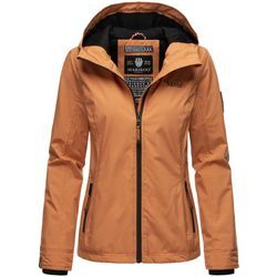 Outdoorjacke MARIKOO "Brombeere" Gr. XS, bunt (rusty cinnamon), Damen, Obermaterial: 100% Polyester, Innenmaterial: 100% Polyester, Jacken, sportliche Übergangsjacke mit Kapuze