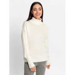 Strickpullover HEINE "Pullover" Gr. 36, beige (ecru) Damen Pullover