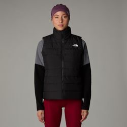 Steppweste THE NORTH FACE "ACONCAGUA 3 VEST", Damen, Gr. S, schwarz (tnf schwarz, npf), Obermaterial: 100% Polyester, unifarben, sportlich, hüftbedeckend, hoch geschlossener Ausschnitt, Westen, aus recycelten Materialien