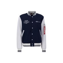 Bomberjacke ALPHA INDUSTRIES "Alpha Industries Men - Bomber Jackets Varsity Air Force Jacket" Gr. L, blau (ultra navy) Herren Jacken