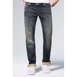 Comfort-fit-Jeans CAMP DAVID Gr. 30, Länge 32, blau Herren Jeans Münztasche mit Ziernaht