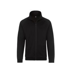 Sweatjacke TRIGEMA "TRIGEMA Raglanjacke aus Sweat-Qualität", Herren, Gr. L, schwarz, 70% Baumwolle, 30% Polyester, casual, Sweatjacken