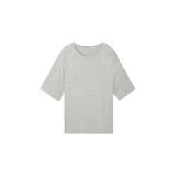 TOM TAILOR Damen T-Shirt in Melange Optik, grau, Meliert, Gr. S/36