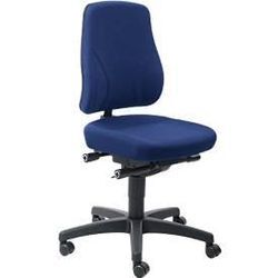 Drehstuhl All-In-One Trend 9633, mit Rollen, Stoffpolster, Duotec blau