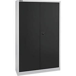 Schäfer Shop Select Materialschrank MS 2512, mit 8 Böden, B 1200 x T 500 x H 1935 mm, weißaluminium/anthrazitgrau