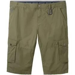 TOM TAILOR Herren Plus Size - Overknee Shorts, grün, Uni, Gr. 42