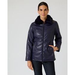 Steppjacke in Leder-Optik