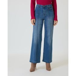 Flared-Jeans mit Ziernähten