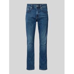 Tapered Leg High-Waist-Jeans mit Kontrastnähten Modell 'MAURO'