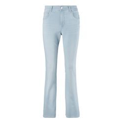 5-Pocket-Jeans ANGELS "LENI", Damen, Gr. 42, Länge 29, blau (bleachblau), Denim/Jeans, Obermaterial: 89% Baumwolle, 8% Polyester, 3% Elasthan, casual, slim fit, Jeans, Flared