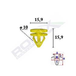 ROMIX Clip, Zier-/Schutzleiste FORD C70627 1360385