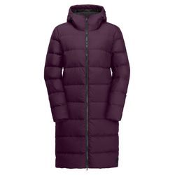 Daunenmantel JACK WOLFSKIN "FROZEN PALACE COAT W" Gr. L (42/44), lila (berry, jam) Damen Mäntel