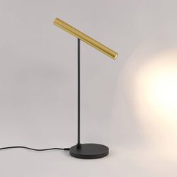 Molto Luce LED-Tischlampe Meyjo T, schwarz/gold, Alu