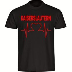 multifanshop Kinder T-Shirt - Kaiserslautern - Herzschlag - Druck rot - Kind