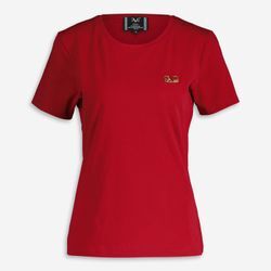 Rotes Ella T-Shirt mit Logo-Detail