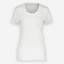 Weißes T-Shirt mit Melange-Muster