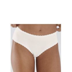 Panty S.OLIVER "Camille", Damen, Gr. 32/34, beige (creme), Microtouch, Obermaterial: 85% Polyamid, 15% Elasthan, körpernah, Unterhosen, mit feiner Spitzenborte