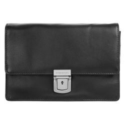 Handgelenktasche BODENSCHATZ Gr. B/H/T: 21cm x 14cm x 6cm onesize, schwarz Damen Taschen echt Leder