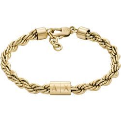 Armband ARMANI EXCHANGE "ICON, AXG0124710, AXG0123040" Armbänder Gr. Edelstahl, goldfarben (gelbgoldfarben)