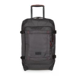 Reisetasche EASTPAK "TRANVERZ S" Gr. B/H/T: 33cm x 51cm 25cm, grau (grau, rot), Polyester, Taschen mit 2 Rollen, enthält recyceltes Material (Global Recycled Standard)