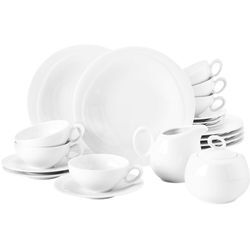 Teeservice SELTMANN WEIDEN "Geschirr-Set Trio", weiß, 20 tlg., Porzellan, Porzellan, Geschirr-Sets, Made in Germany, 20 Teile, für 6 Personen