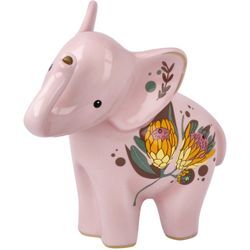 Sammelfigur GOEBEL "Elephant", rosa (rosé), B:7cm H:15,5cm, Porzellan, Dekofiguren, Porzellan, Figur - Wanjala